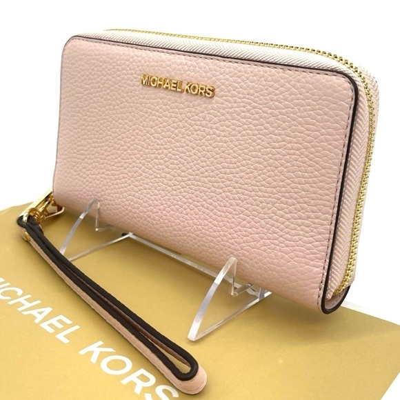 Michael Kors Large Flat MF Phone Case Wallet Powder Blush (NWT) - Picture 3 of 9
